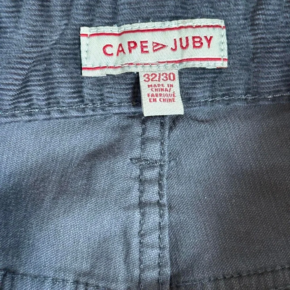 Cape Juby Mens Corduroy Pants Gray Straight Leg 5-Pocket 32x30 NWT